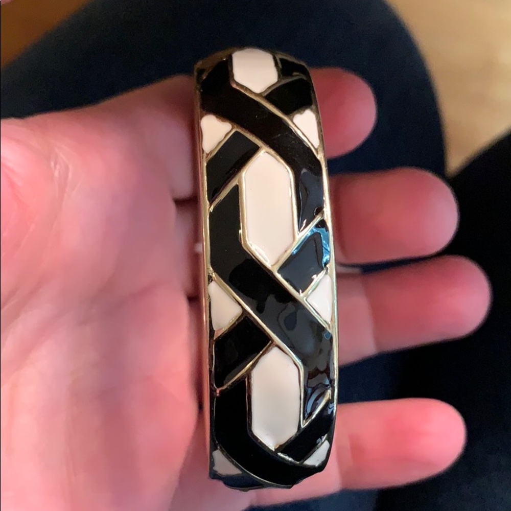 Vtg. “Sequin” enameled cuff bracelet